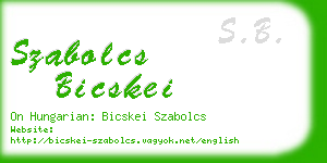 szabolcs bicskei business card